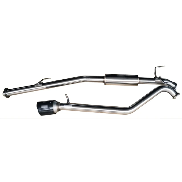 Cat Back Exhaust System for HKS Toyota Hilux VIGO Single Carbon Fiber Tail Tip Muffler Exhaust Pipe Performance Exhaust System - Image 2