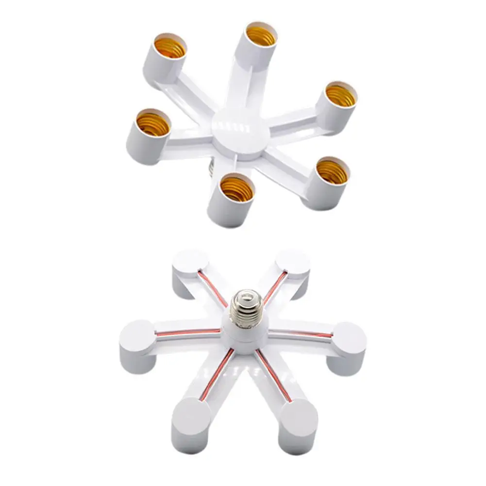 1 szt. Rozgałęźnik do żarówek LED E27, 4 w 1/5 w 1/6 w 1, gniazdo E27, adapter do żarówek LED
