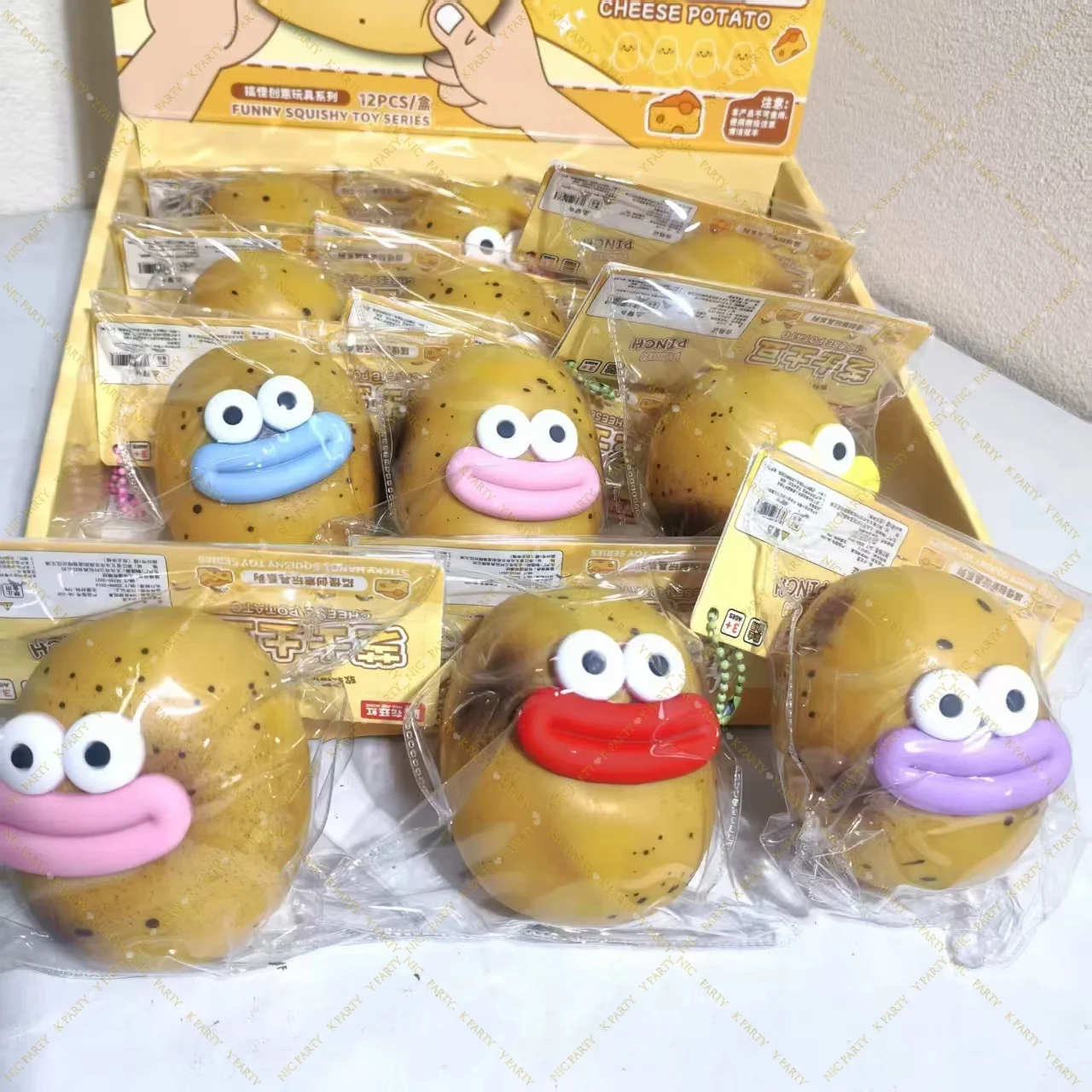 Soft Squishy Potato Squeeze AntiStress Ball Squishies Pendant Slow Rebound Funny Desktop Model Necessity Birthday RelaxationGift