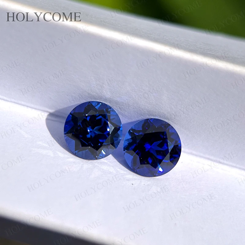 Blauer Saphir Loser Edelstein für Schmuck, Blauer Edelstein für Halsketten und Ringe, Perfekter Kreis, DIY-Einlage, Wählbar mit Zertifikat – Detail 17