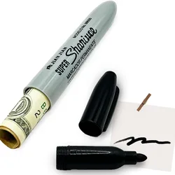 Novelty Fake Black Markers Necklace Capsules Hiding Pen Pill Containers For Boxes Storage Cash Money Small Valuables Etc