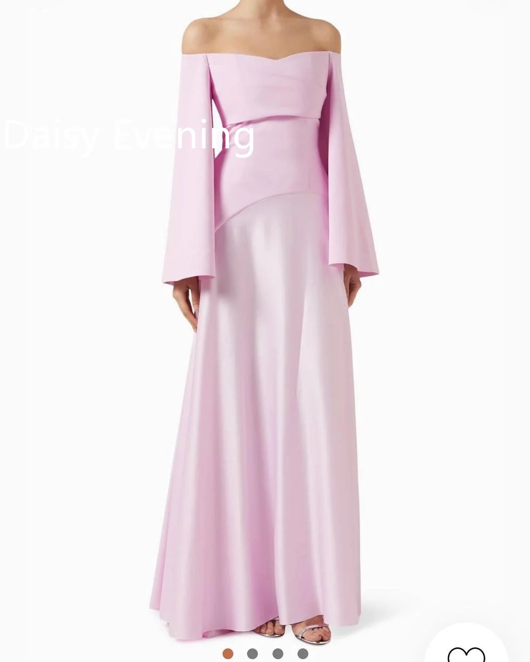 Vestido de baile rosa sem ombro para as mulheres, vestido de noite elegante, comprimento do tornozelo, elegante, Arábia Saudita, casamento, gala, 2024