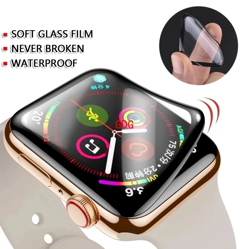 5PCS Screen Protector for Apple Watch 7 6 SE 5 9 8 40MM 41MM 42MM 44MM 45MM 38MM Ceramic Film for IWatch Ultra 49MM Not Glass