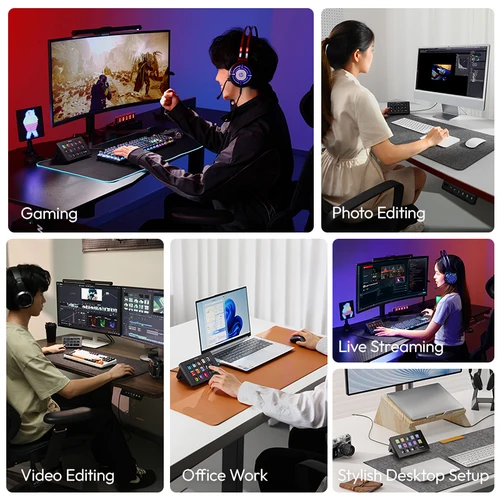 Imagen 2 del producto Teclado Ulanzi D200 Stream Deck 13 teclas LCD, todos personalizables para juegos, transmisión en vivo, creación de contenido de oficina, YouTube