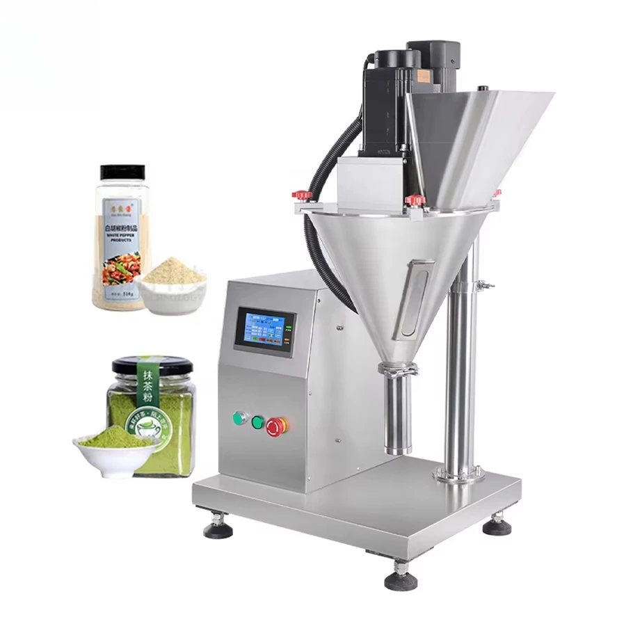 High Quality Wholesale Tabletop Vertical Protein Chili Spices Bean Coffee Powder Dispenser Auger Weighing Screw Filling Machine