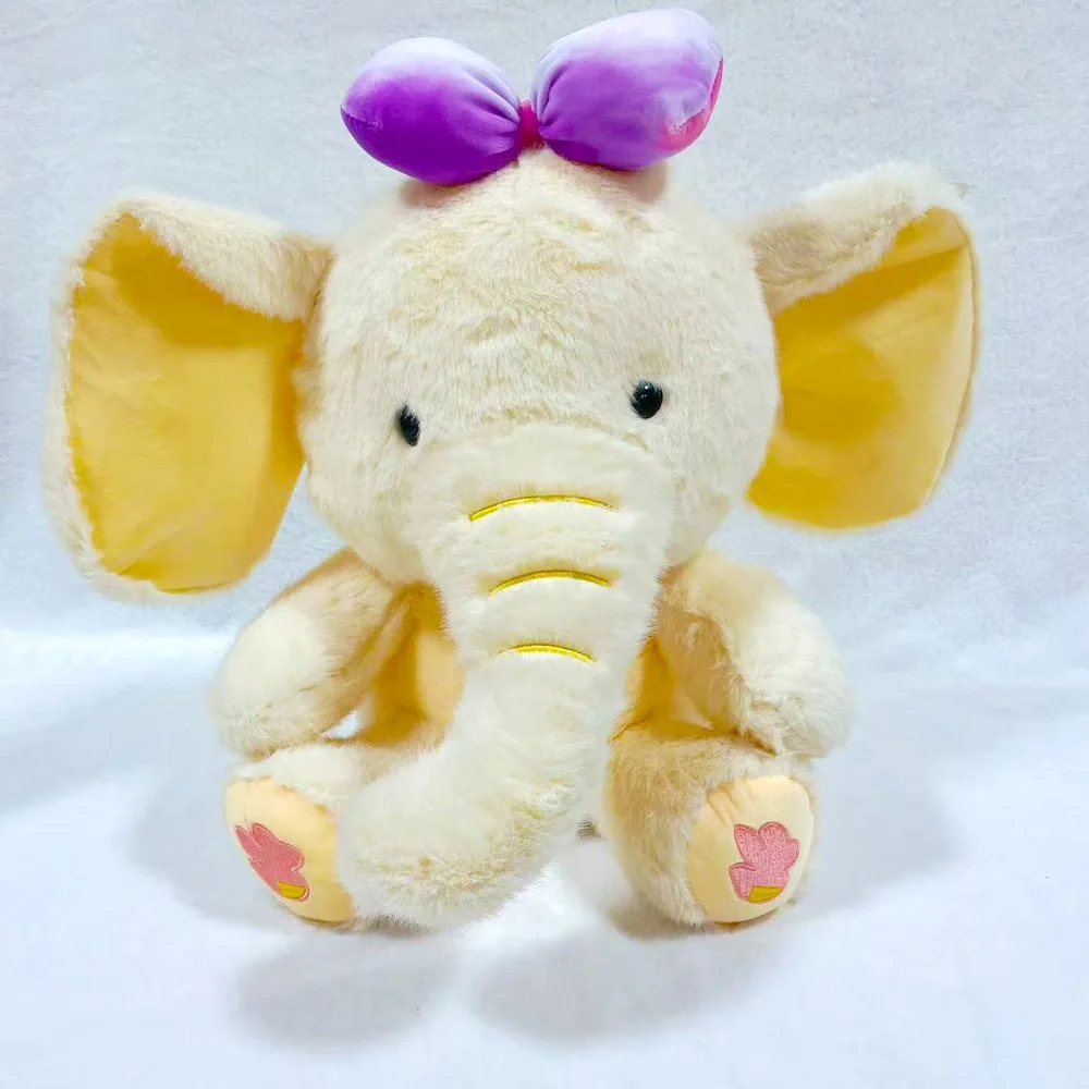 

Long Nose Elephant Plush Doll Gray Soft Kawaii Animal Stuffed Toys Plushie Creative Cartoon Elephant Plush Toys Decorative Gifts