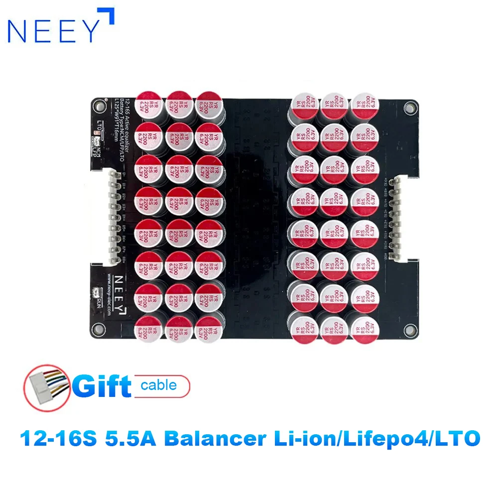 NEEY Active Equalizer Balancer 12~16S Cells Balancer Lifepo4 Lipo LTO Battery Energy Capacitor Lithium Pack BMS Accessories