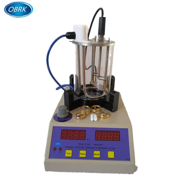 Automatic Ring and Ball Apparatus Bitumen Softening Point Test Equipment