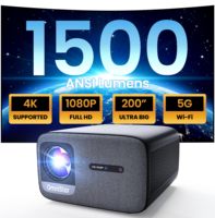 Android TV CASIRIS OmniStar L80 LCD Projector 1500 ANSI Lumens Support 4K 2.4G/5G WiFi Support BT5.0 Built-in 15Wx2 Speaker
