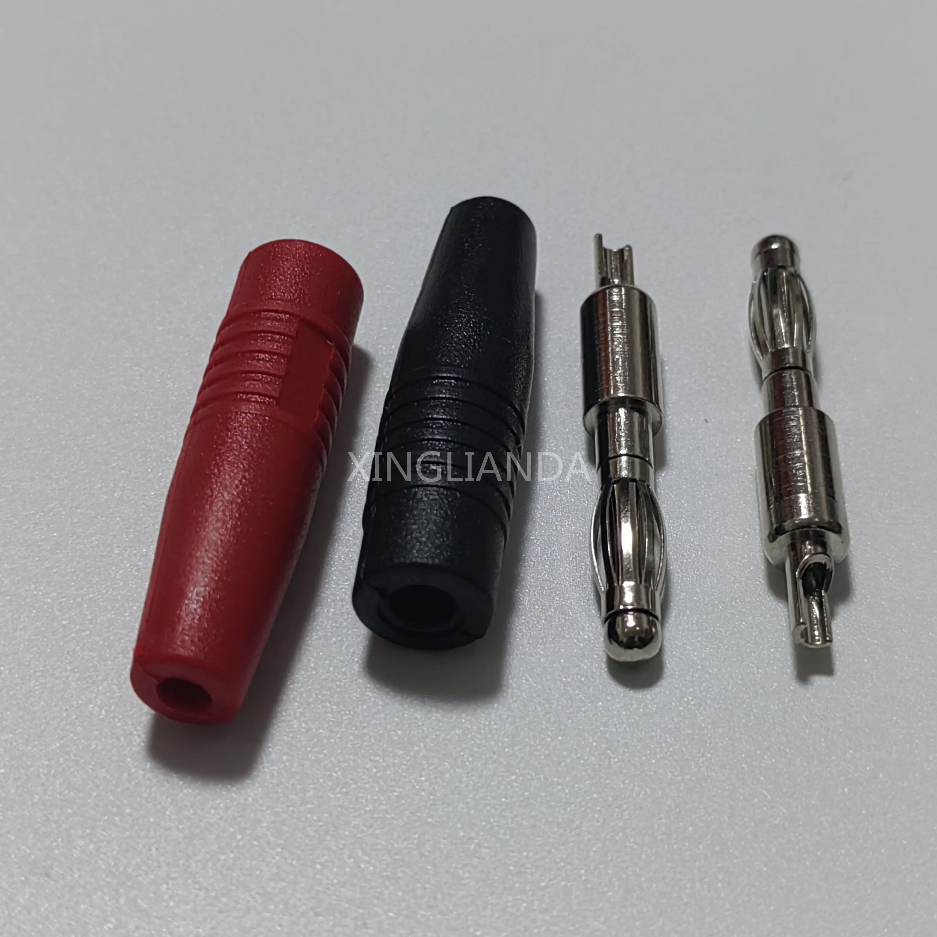 5PCS Pure copper 4mm banana plug lantern head, high-quality panel testing voltage resistant insulation sheath