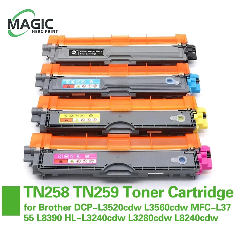 AU TN258 TN259 Toner kompatybilny z Brother DCP-L3520cdw L3560cdw MFC-L3755 L3760 L8390 HL-L3240cdw L3280cdw L8240cdw