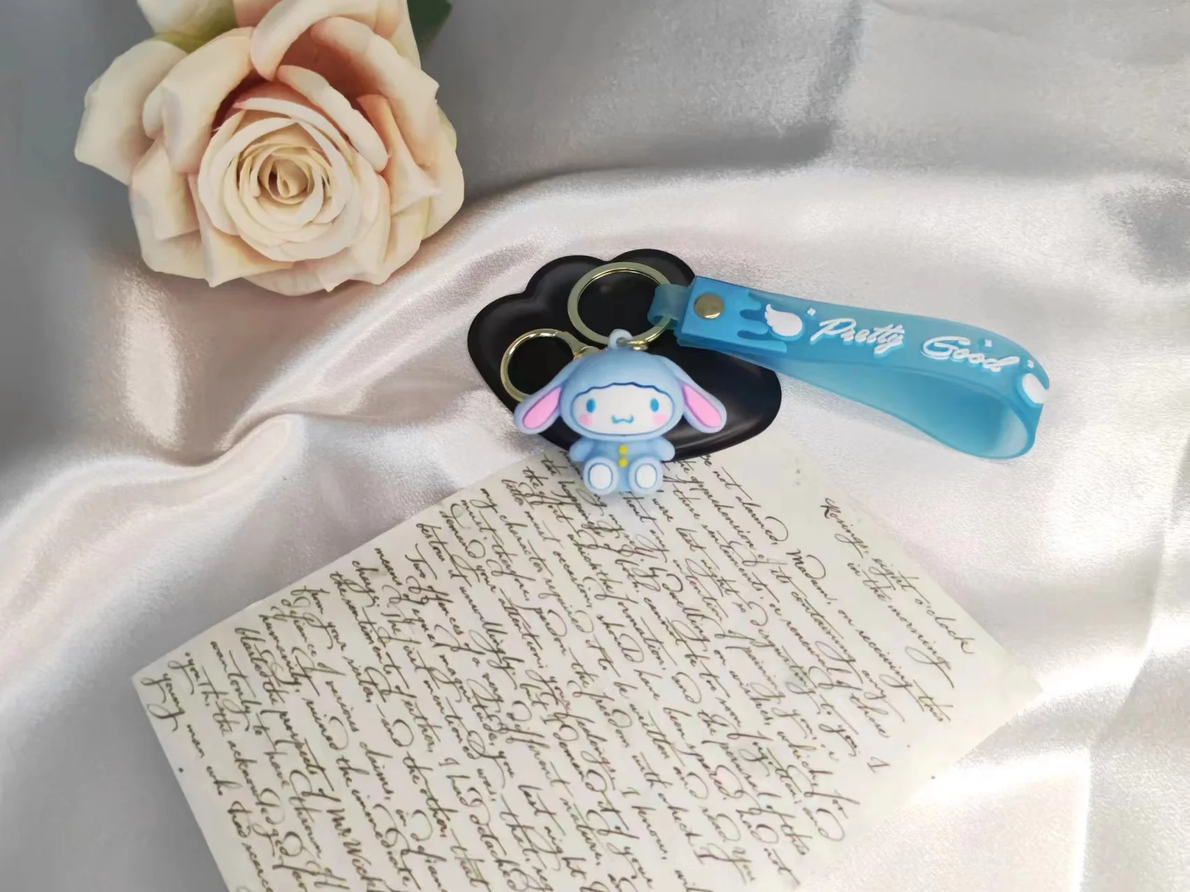 Sanri Kuromi Sleutelhanger Actie Anime Figuren Mymelodie Cinnamoroll Pompompurin Sleutelhanger Schattige Auto Rugzak Sleutelhanger Hanger Geschenken