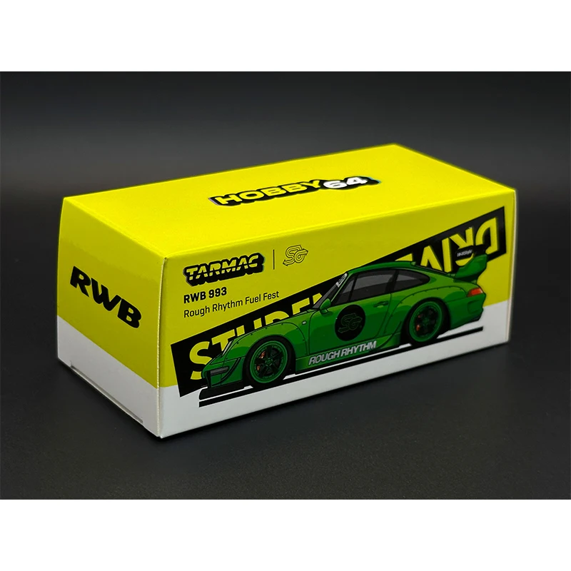 TW In Stock 1:64 RWB 993 Rough Rhythm Fuel Fest Student Driver Diecast Diorama Car Model Collection Tarmac Works