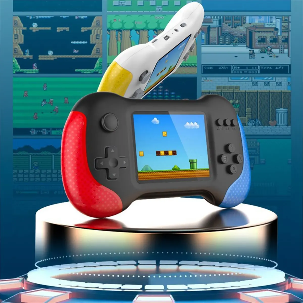 Fotografia 5: Console de jogos portátil retrô X9M com tela de 3.0 polegadas, 666 jogos embutidos, gamepad nostálgico, brinquedo infantil, console de jogos A