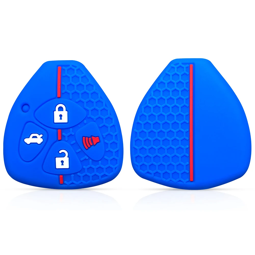 

Чехол для ключей для Toyota Rav4 Corolla Vitz Porte Hilux Auris Vios Camry Pardo, чехол для брелка-будильник, 2 кнопки, автомобильные аксессуары