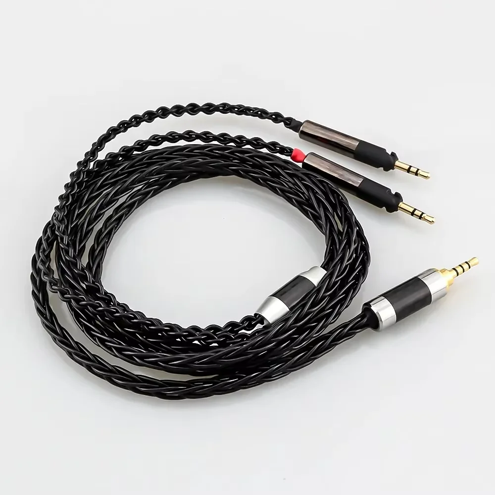 HiFi 4.4/2.5mm Xlr 152 コア ブラック シルバー メッキ イヤホン アップグレード ケーブル ATH-R70X R70X R70X5 ヘッドフォン用