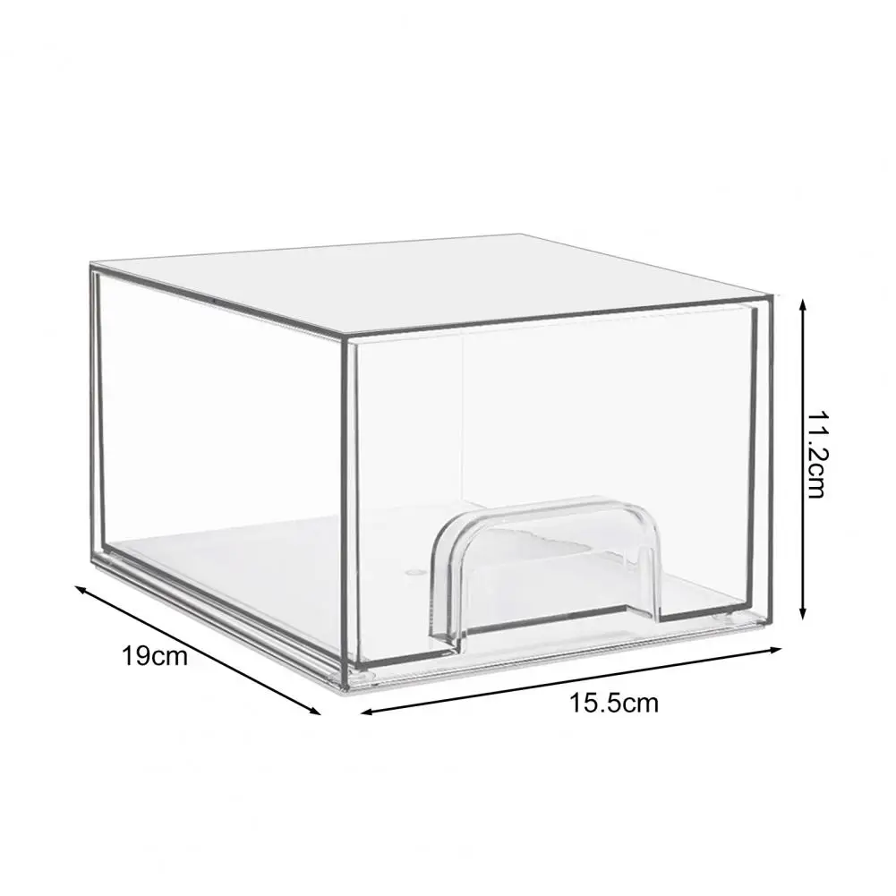 Caja de almacenamiento acrílica, organizador acrílico, cajón organizador de cosméticos apilable con capacidad para encimera de baño, tocador