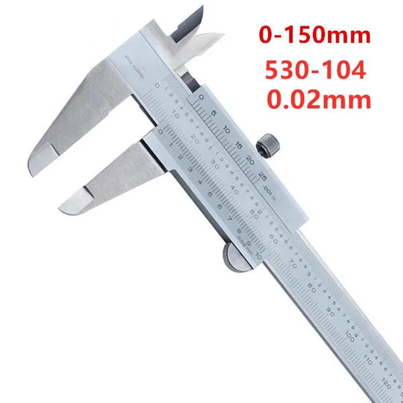 Suwmiarka CNC 530-104 0-150mm 300mm Stal Nierdzewna Wewnętrzne Zewnętrzne Pomiar Głębinowy Stopniowany Pomiar Metryczny 6 cali Zakres 0-200mm