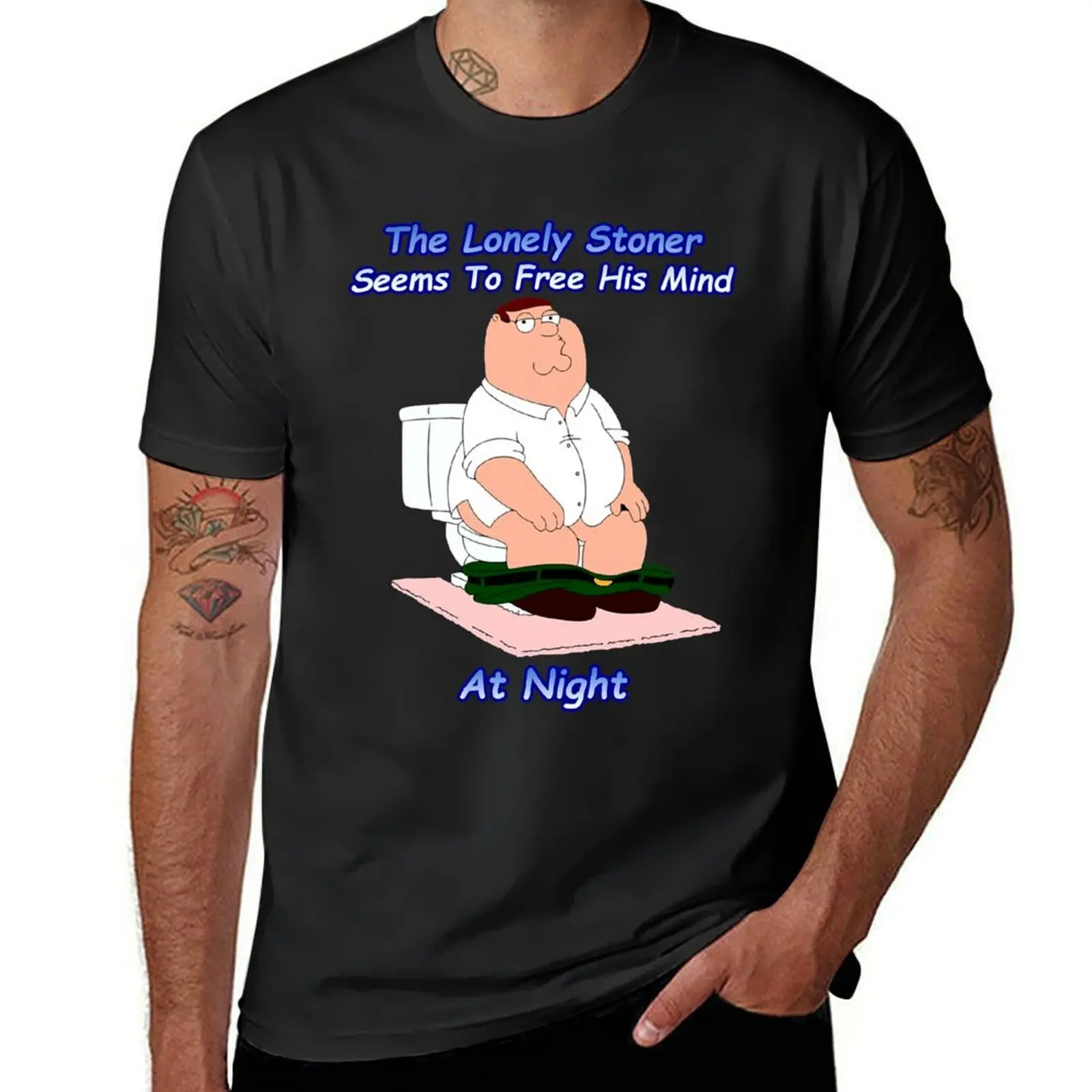 

Official The Lonely Stoner Seems to Free His Mind at Night Essential T-Shirt plain funnys blacks mens big and tall t shirts