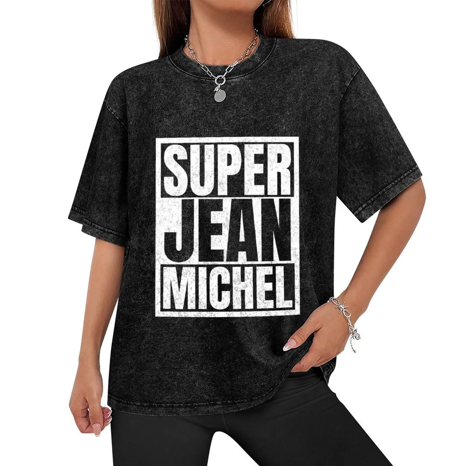 Camiseta divertida para hombre, camisa con diseño de figuras de anime, ropa estética, Humor, primer nombre, Super Jean-Michel, idea de regalo