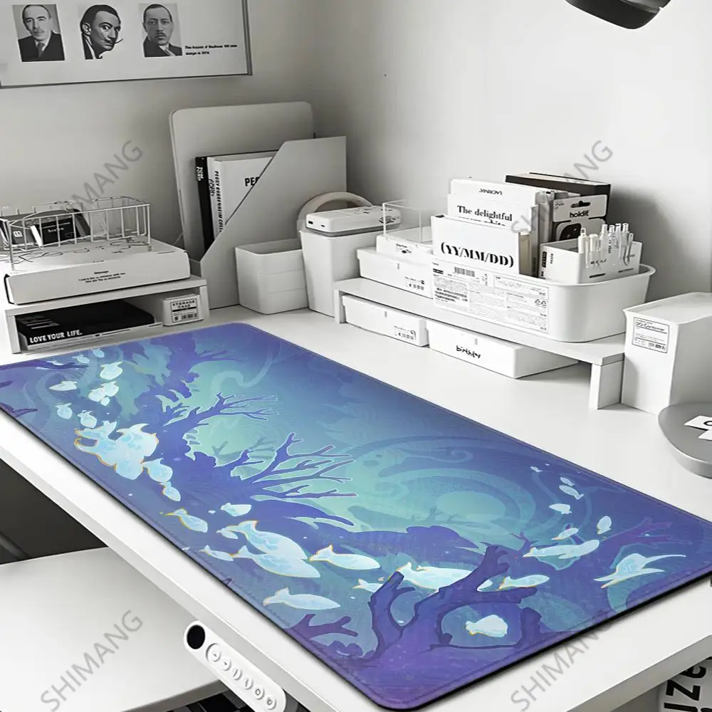 

Genshin Pattern Game Mouse Pad Extra Large Mandrill Ganyu Walnut Two-dimensional Computer Keyboard E-Sports Desk Mat