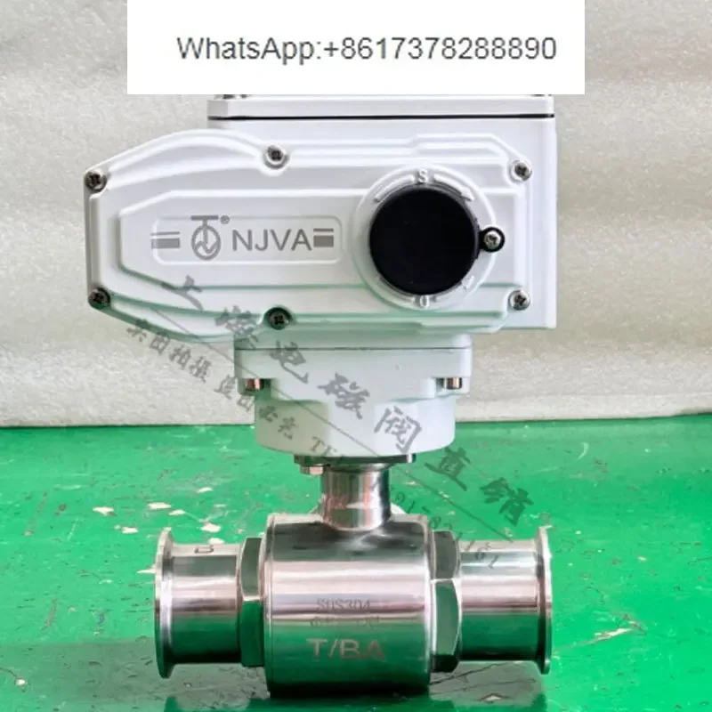 Electric Sanitary Three-way Ball Clamp Chuck Quick-loading Food, Pharmaceutical and Beverage Diversion Directional Valve Q984/5F