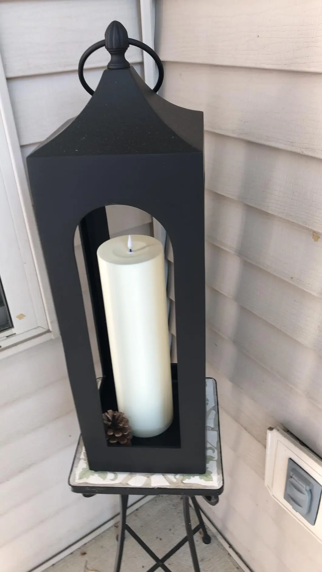 35-10cm Outdoor-Säulenkerze & Fernbedienbare IP44 Atmosphärenlampe für Hochzeiten und Partys, Flammenlose Warmweiße LED-Nachtlampe – Detail 13