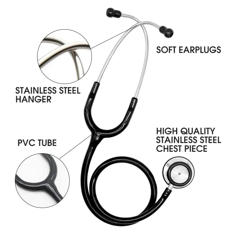 AiQUE Stethoscope Medical Dual Head Professional Phonendoscope Accessories Endoscope Heart For Nurse Doctor Student