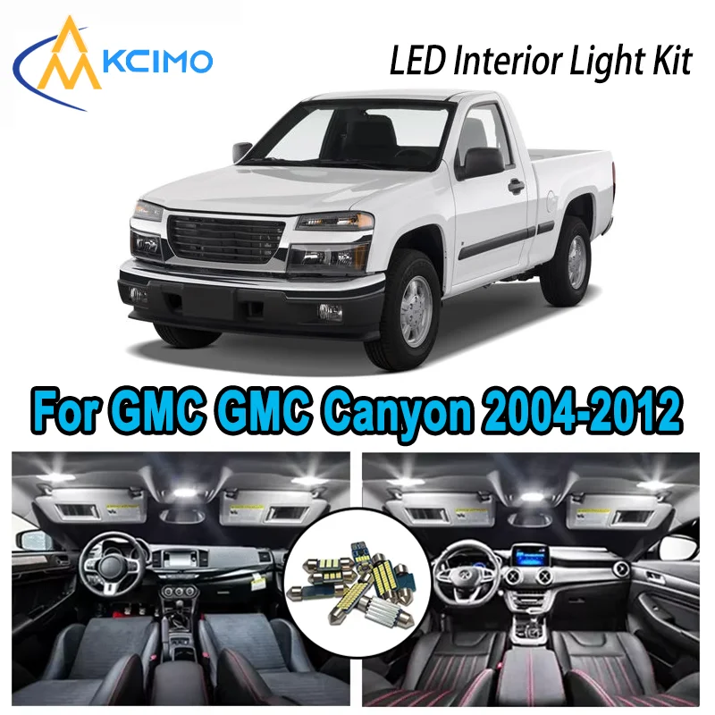 

Premium Bright LED Interior Light Kit for GMC GMC Canyon 2004-2012 2005 2006 2007 Dome Map Trunk Car Lamps with Canbus No Error