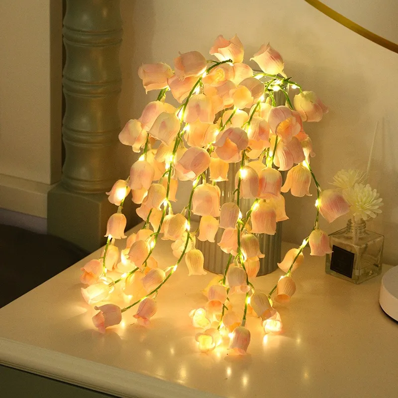 Creative LED Lily of The Valley String Lights - Realistic Flower Decor Lamps Night Lights, Perfect for Proposal Valentine’s Day