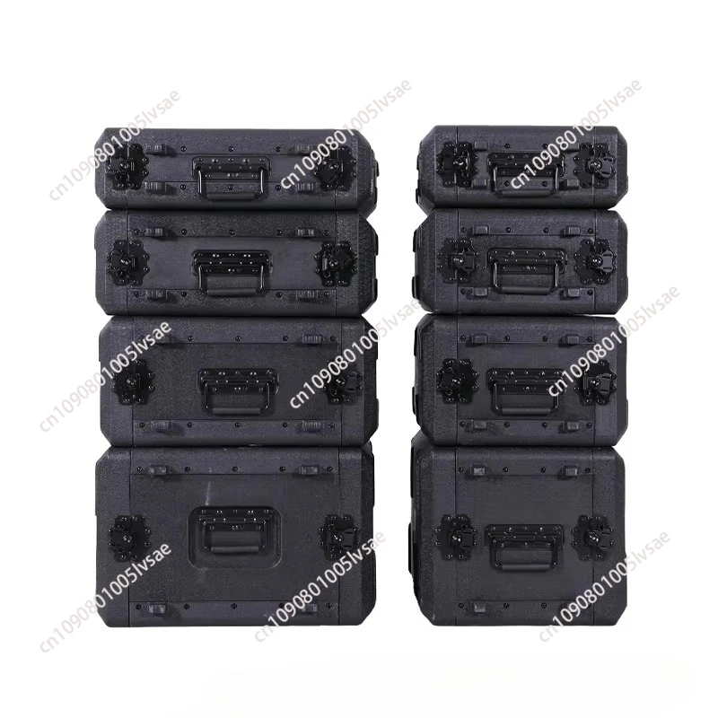 14U PA DJ Rack Road ATA Caixa de plástico para estrada com liquidificador superior 20 profundidade de rack, banco de DJ e rodízios 14 espaços