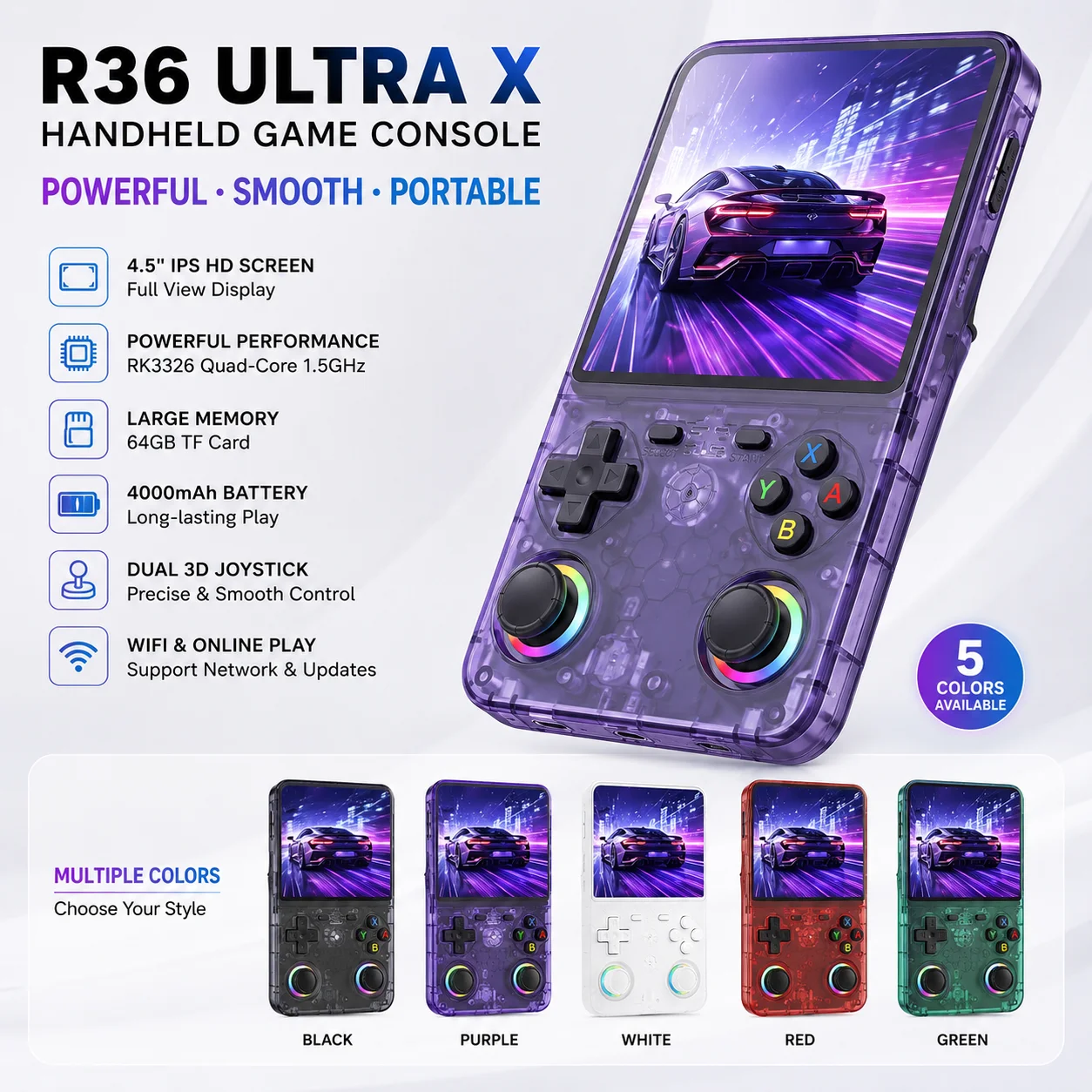 Gaming Console R36 - جهاز ألعاب محمول R36 Ultra X