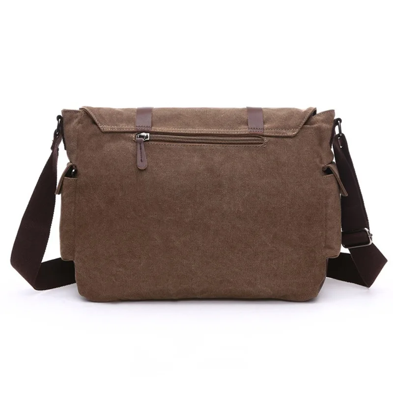 Bolsos de mensajero de negocios para hombres, bolso de hombro vintage, paquete cruzado de lona, bolso de viaje de oficina informal Retro