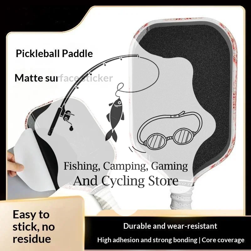 

2 PCS Pickleball Paddle Frosted Surface Sticker Residue Free Adhesive Wearproof For Training Matches