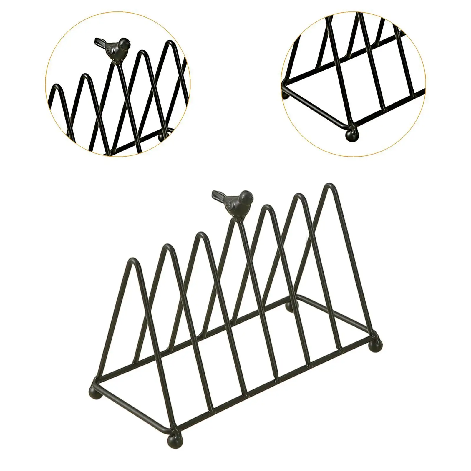 Metal Cd Shelf Bird Motif Triangular Stand Record Storage Holder Dvd Organizer for Studio and Office