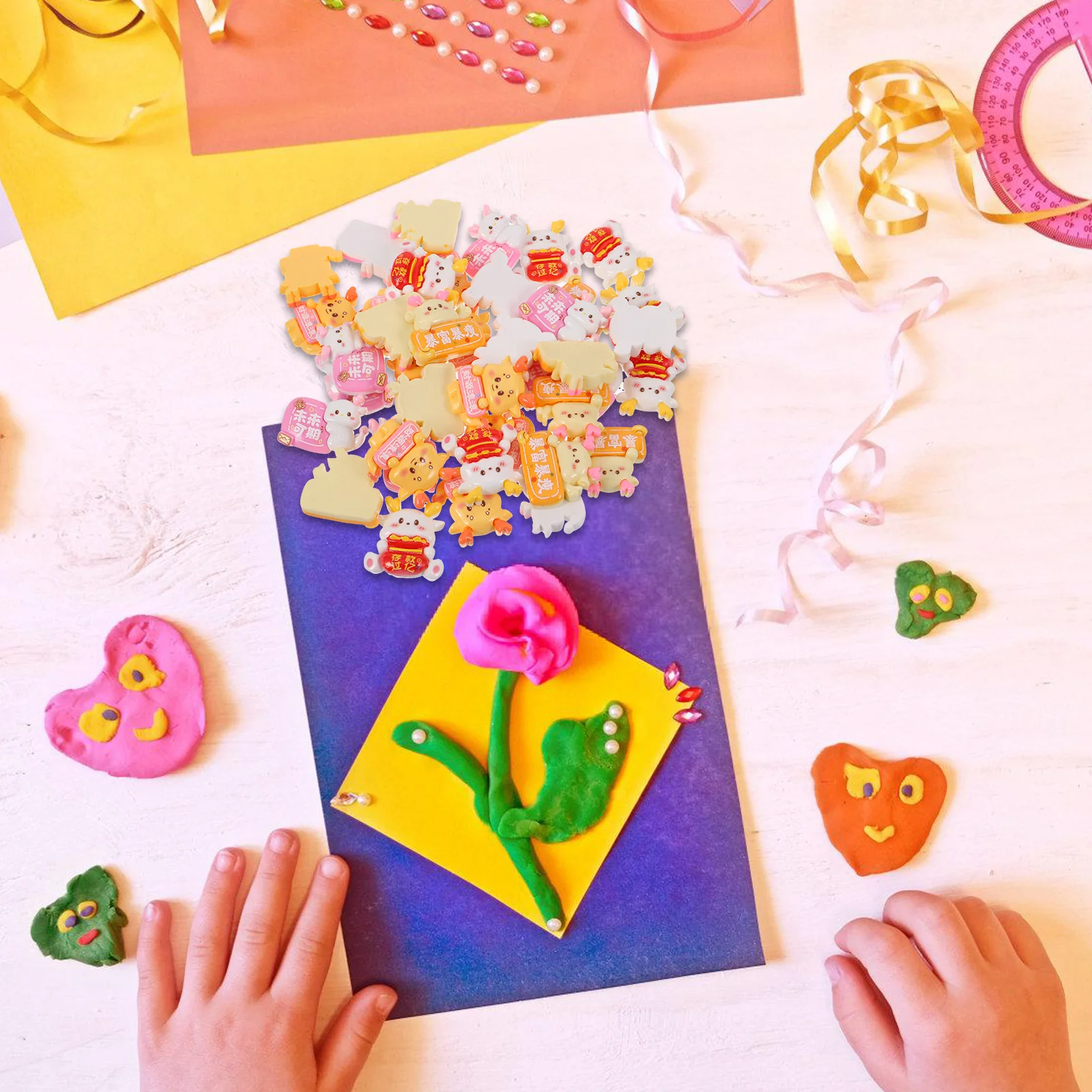 

40 шт., новая пластина со словами, аксессуары из смолы для чехла телефона, аксессуары для волос, чехол для телефона, ювелирные изделия, подвеска