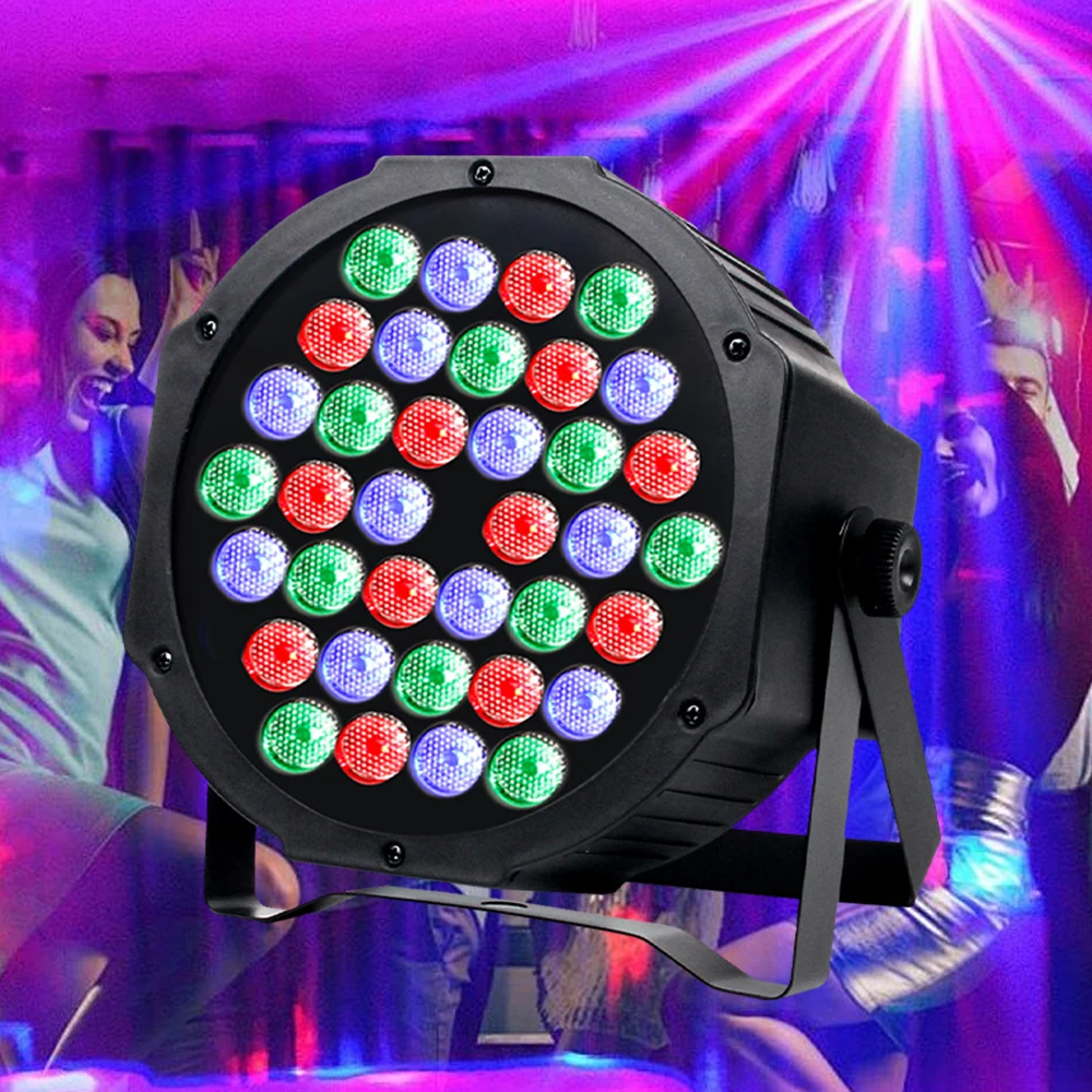 

36W LED Stage Flat Par Lighting With Remote Controller Colorful Light For DJ Disco Party Christmas Bar Club Wedding