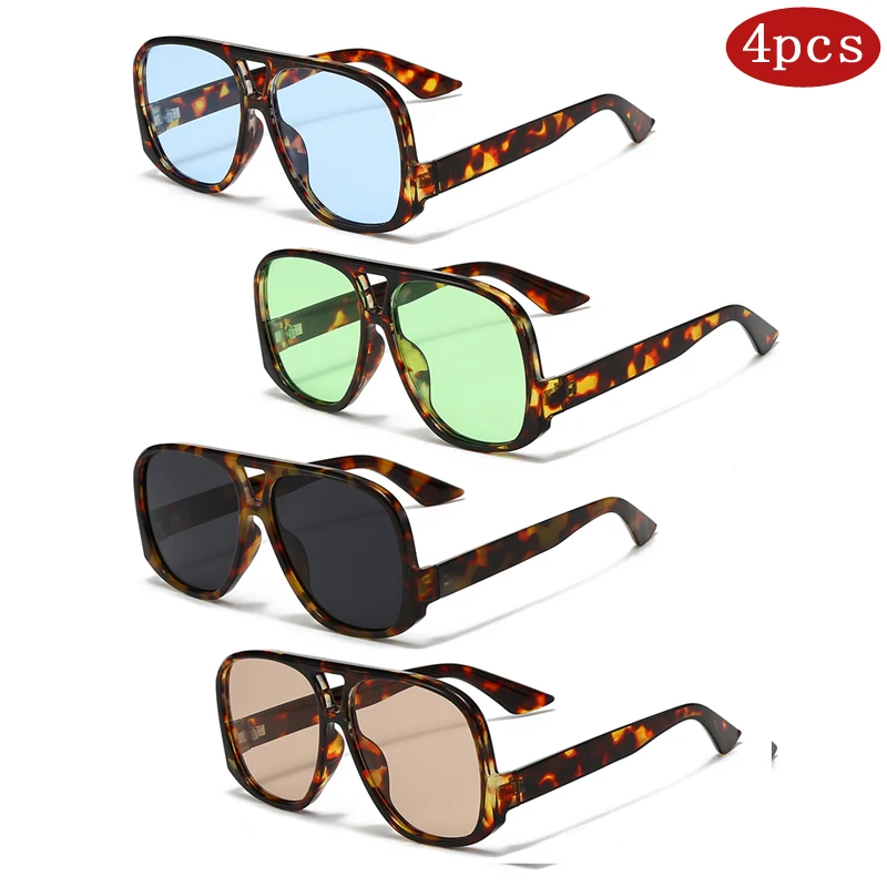 نظارات المشي لمسافات طويلة والتخييم الكلاسيكية بإطار كبير مربع مضاد للضوء نظارات عصرية ملونة بعدسات ظلال الشاطئ والسفر UV400