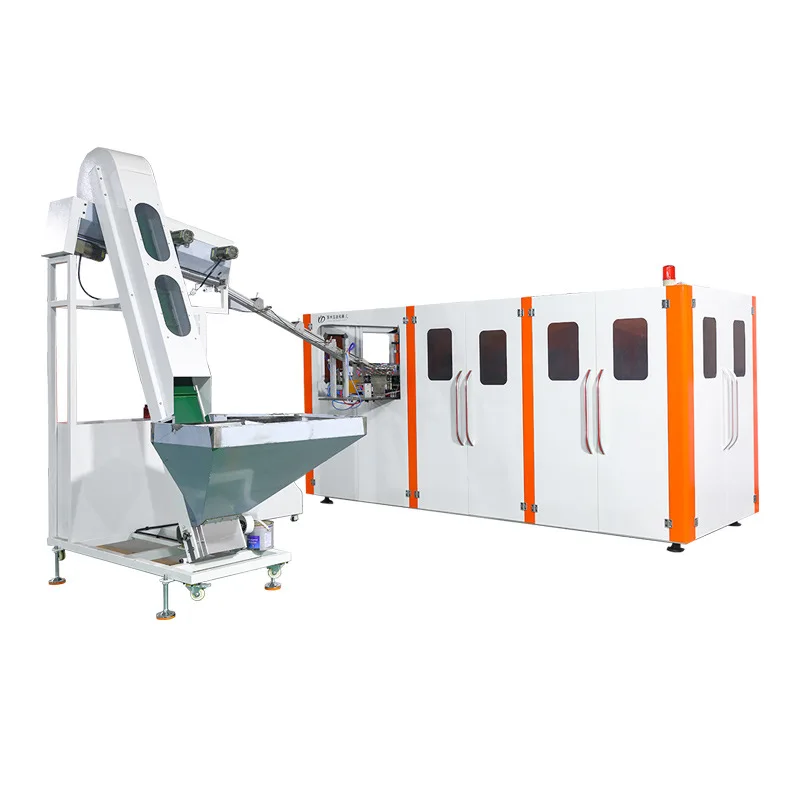 4-Chamber High Speed PET Bottle Blowing Machine Mini Automatic PLC Control 500ml-2L Small Plastic Water Bottle Making Equipment