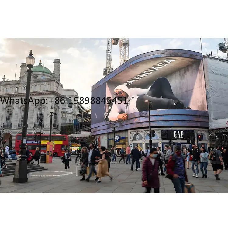 

Outdoor Wall Mounted LED Display 3D Effect Screen Signboard for Shopping Mall Advertising Weather Resistant and Durable