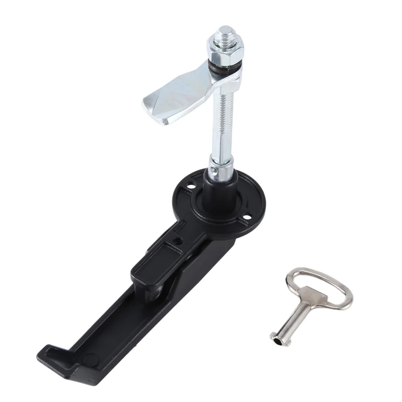 HHTL Can Rotate The Door Lock Kit Metal Door Lock L-Handle Lock For Thick Door Panel Latch Button Locks