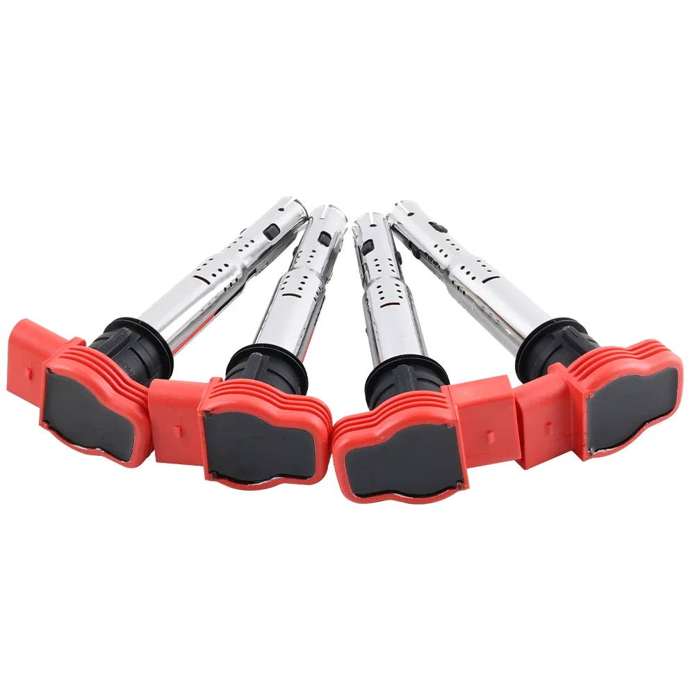 Set 2.0T Ignition Coil ICM Harness R8 Coilpack Plates Coil Pack Set For 97-99.5 1.8T B5 A4 Audi（3 to 4 Contacts）