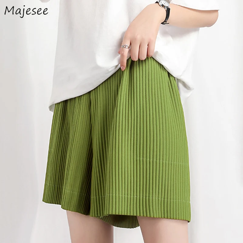 Shorts Women Green Baggy Minimalist Hot Sale 4XL Womens Summer Short Casual Trouser Daily Fashion Newest Harajuku Elastic Waist