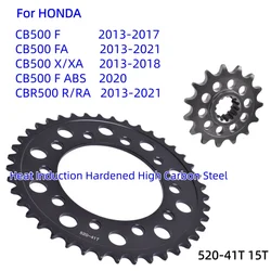 520 15T 39T 41T Moto Front Rear Star Sprocket for Honda CB500 CB 500F 500X 500FA 500XA 500 FA X XA F ABS CBR500 R CBR 500R 500RA