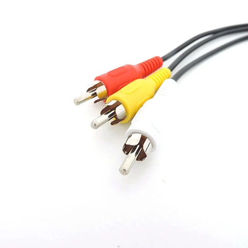 USB A 2.0 ذكر إلى 3RCA كابل 3 RCA ذكر موصل محول الصوت والفيديو كابل رصاص التلفزيون سلك محول AV A/V TV DVD 1.5 متر #6
