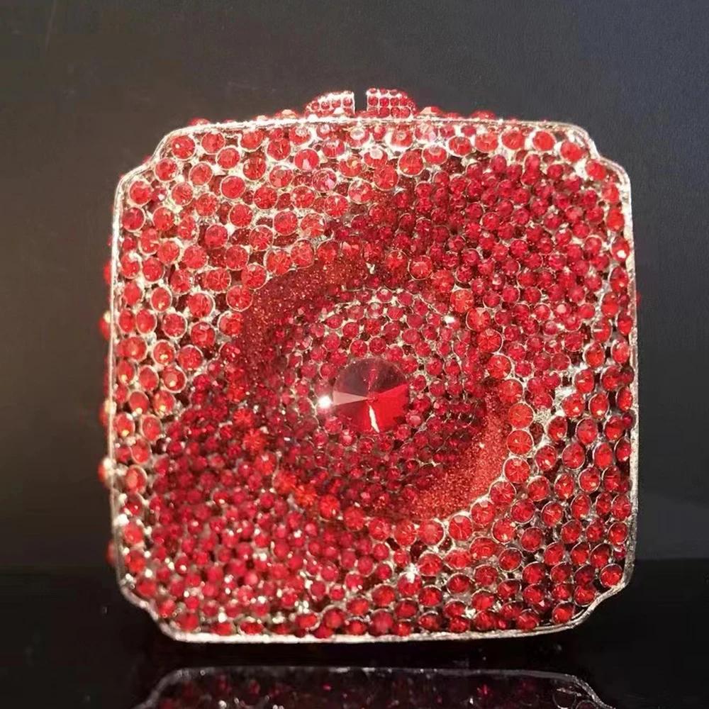 Universe Eye Women Crystal Evening Bag Red/Green/Blue  Ladies Purses Diamond Party Purse Rhinestone Girls Dinner Prom Handbags