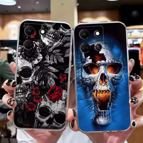 Clear Phone Case For Infinix NOTE 10 11 12 30 30i SMART 4 5 6 7 ZERO CAMON 19 20 PRO Case Funda Capa Shell Skull Skeleton Art