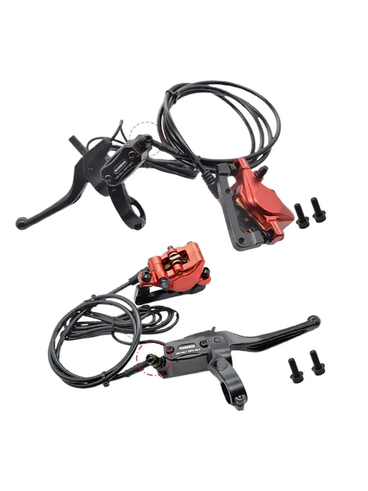 AliExpress NONE CNC Machined Brake Hydraulic Brake Set Enlarged Oil Tank Design Large Brake Pad Dual-piston Braking System ebike accessories