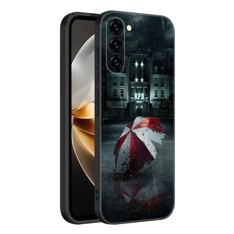 Game R-Resident E-Evil Black Silicone Phone Case For Samsung Galaxy S23 S21 S20 FE S24 S22 Ultra S10E S10 S9 S8 Plus