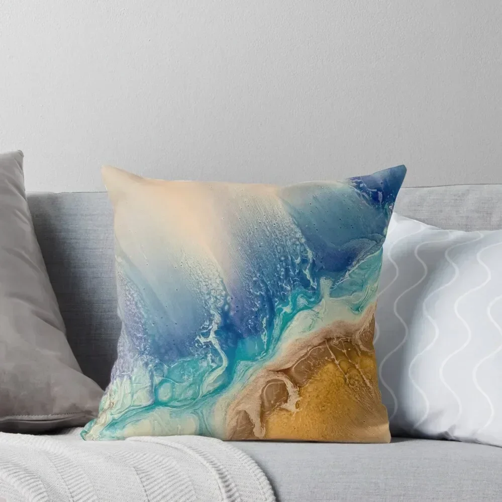

Ocean /Beach inspired original artwork by Crystal Coast originals Throw Pillow christmas supplies Decorative Cushion pillow
